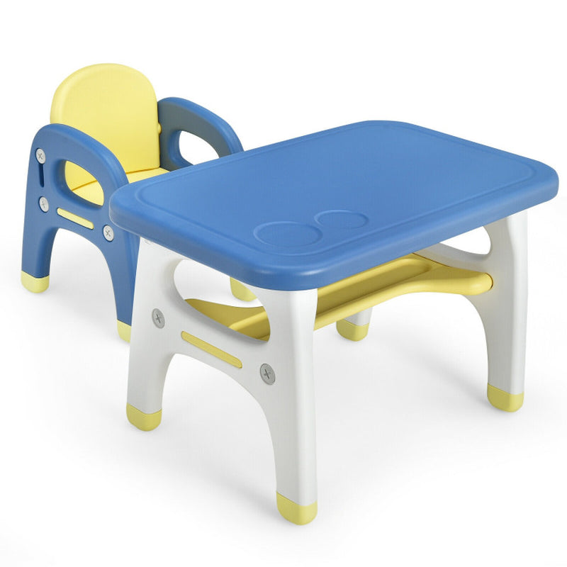 Kids Activity Table and Chair Set with Montessori Toys for Preschool and Kindergarten