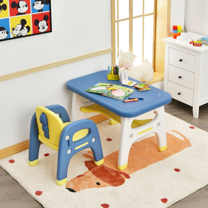 Kids Activity Table and Chair Set with Montessori Toys for Preschool and Kindergarten