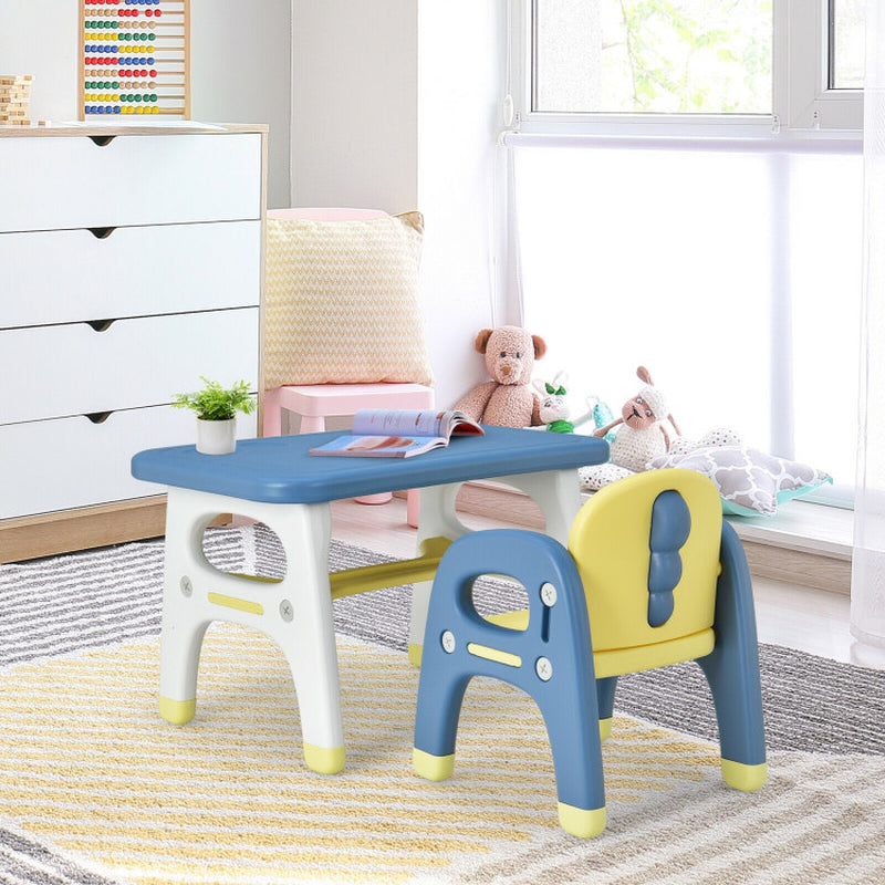 Kids Activity Table and Chair Set with Montessori Toys for Preschool and Kindergarten