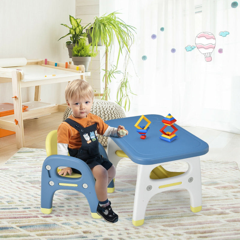 Kids Activity Table and Chair Set with Montessori Toys for Preschool and Kindergarten