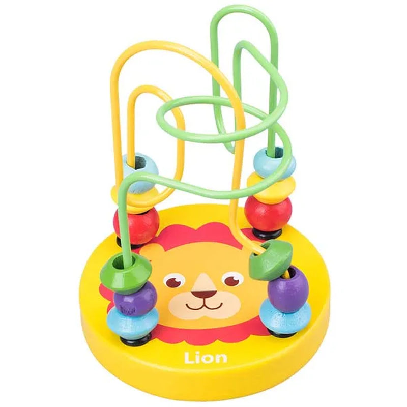 Montessori Toys Educational Wooden Toys for Children Early Learning Boys Girls Wooden Circles Bead Wire Maze Roller Coaster