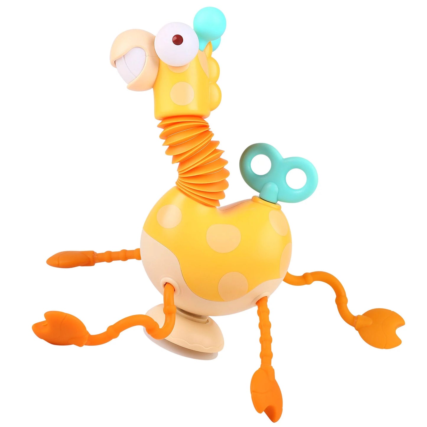 Baby Sensory Toys, Montessori Silicone Giraffe Pull String Toys for Infant, Toddler