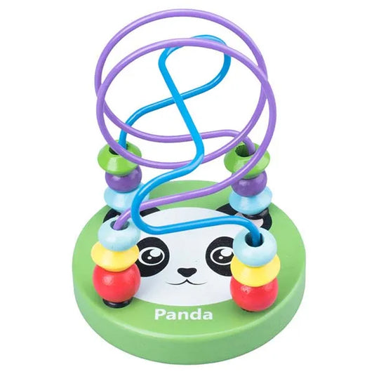 Montessori Toys Educational Wooden Toys for Children Early Learning Boys Girls Wooden Circles Bead Wire Maze Roller Coaster