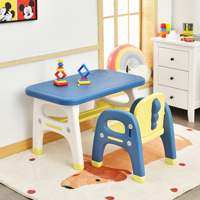 Kids Activity Table and Chair Set with Montessori Toys for Preschool and Kindergarten