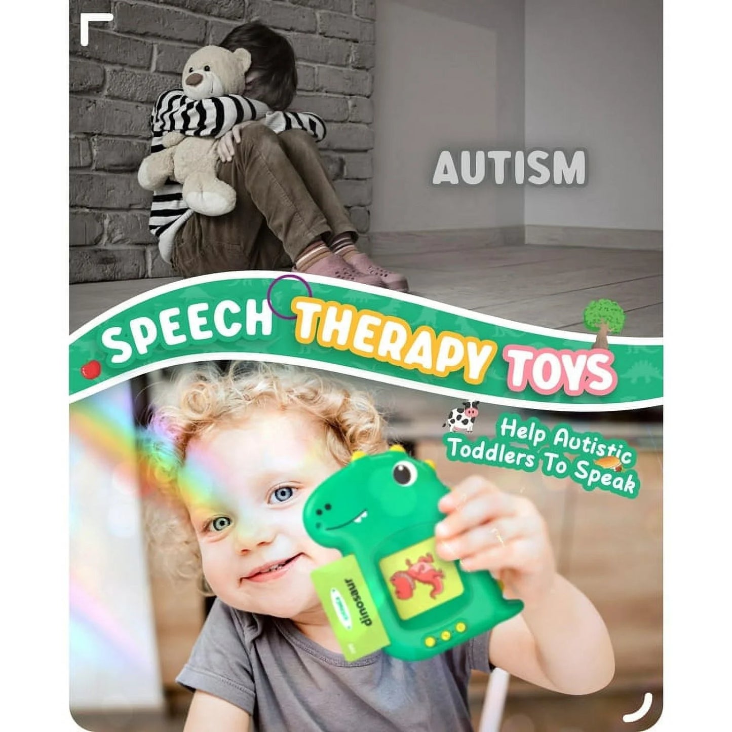 Toddler Toys for 2 3 4 5 Years Old Boys, 224 Sight Words Talking Flash Cards, Montessori Sensory Toys for Autistic Children, Autism Learning Toys, Speech Therapy Toys