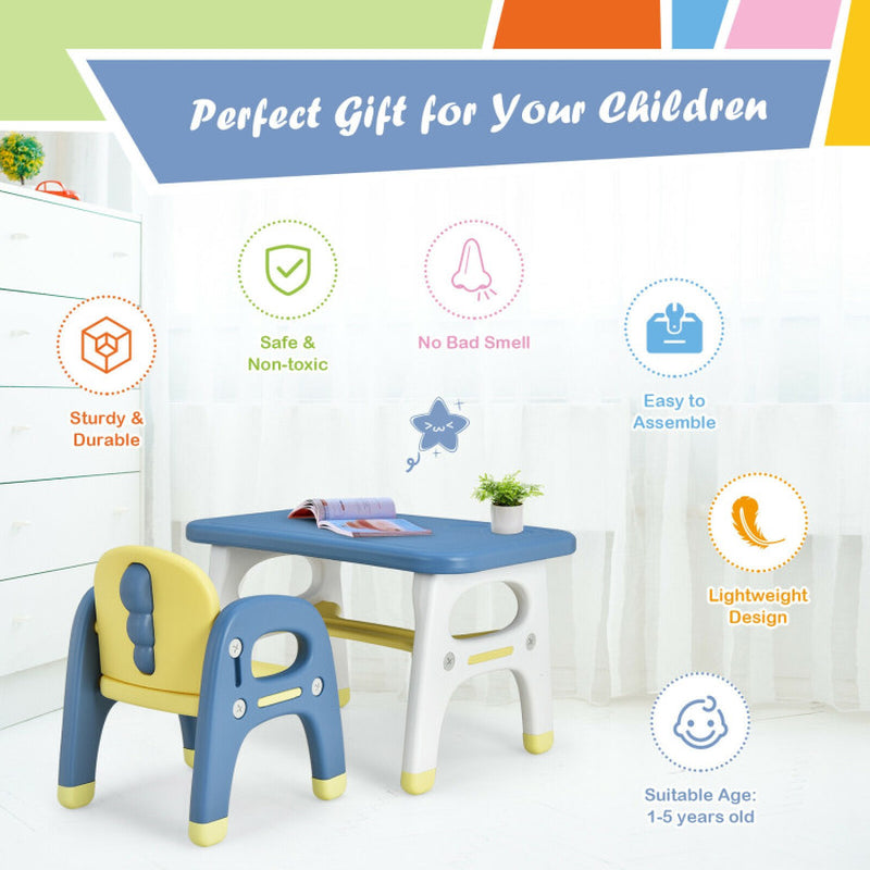 Kids Activity Table and Chair Set with Montessori Toys for Preschool and Kindergarten