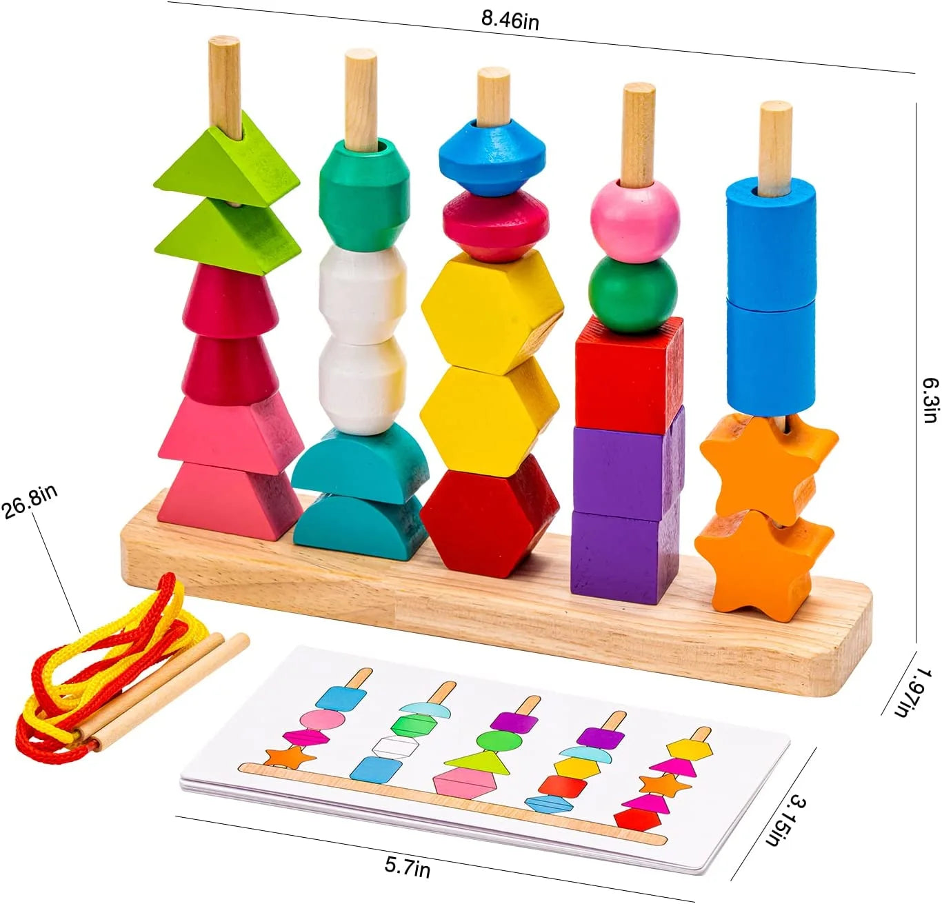 Montessori Toys for 1 Year Old Boys Girls, Shape Sorting and Stacking Toy for Toddlers 1-3, Learning Educational Toys for 1 2 3 Year Old Boys Girls